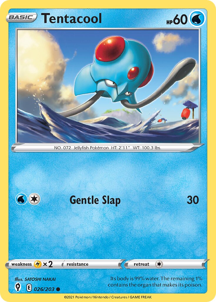 Tentacool 026/203 — Evolving Skies (English Pokémon TCG card)
