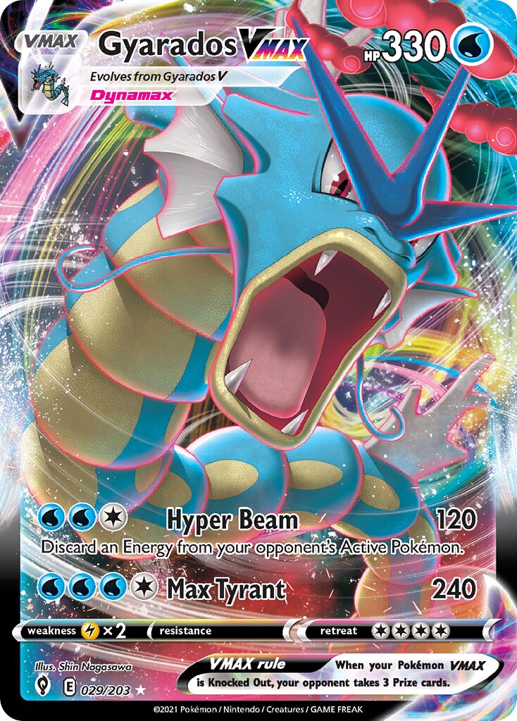 Gyarados VMAX 029/203 — Evolving Skies (English Pokémon TCG card)