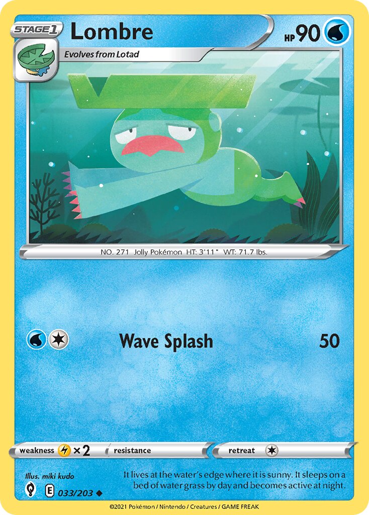 Lombre 033/203 — Evolving Skies (English Pokémon TCG card)