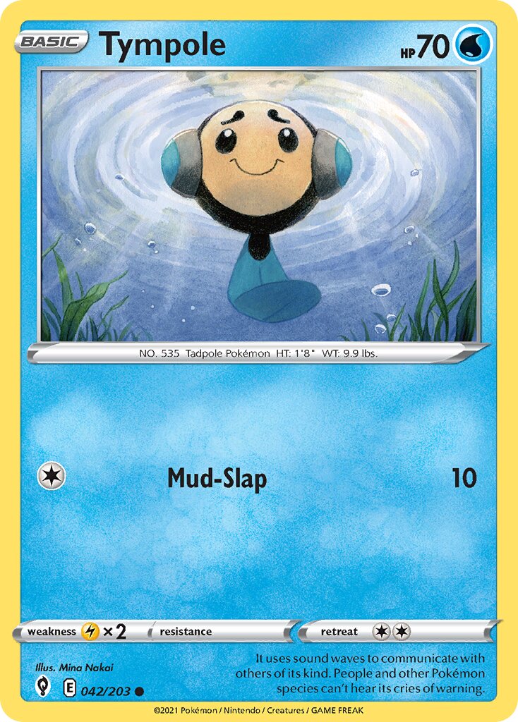 Tympole 042/203 — Evolving Skies (English Pokémon TCG card)