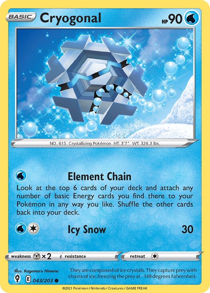 Cryogonal 043/203 — Evolving Skies (English Pokémon TCG card)