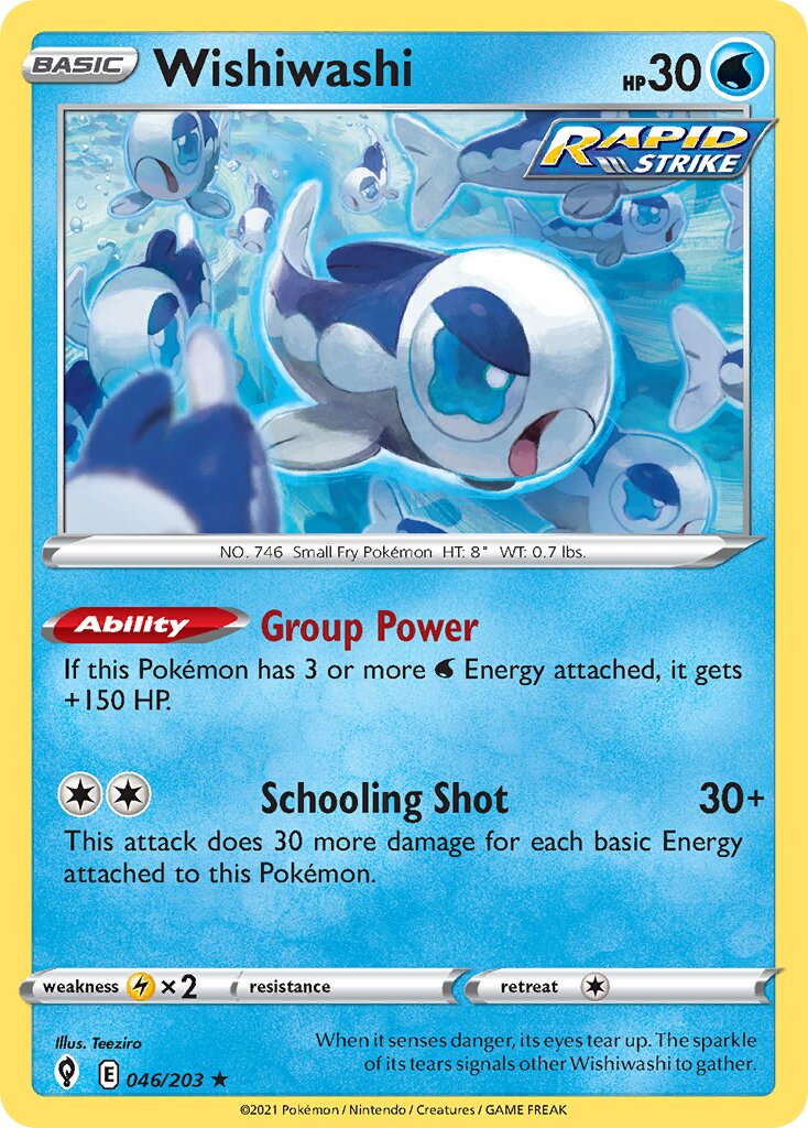 Wishiwashi 046/203 — Evolving Skies (English Pokémon TCG card)