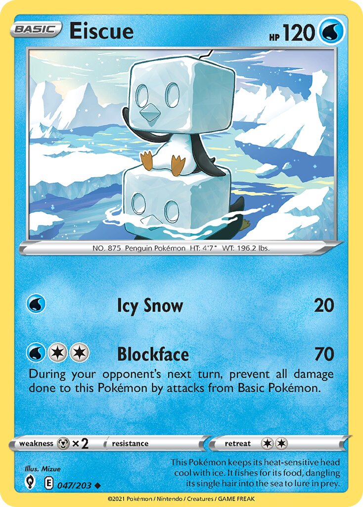 Eiscue 047/203 — Evolving Skies (English Pokémon TCG card)