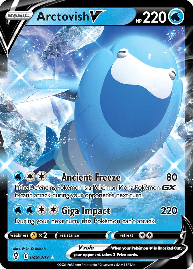 Arctovish V 048/203 — Evolving Skies (English Pokémon TCG card)
