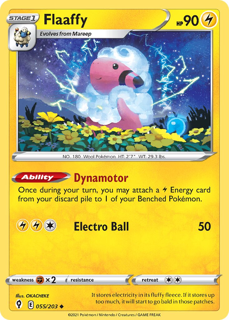 Flaaffy 055/203 — Evolving Skies (English Pokémon TCG card)