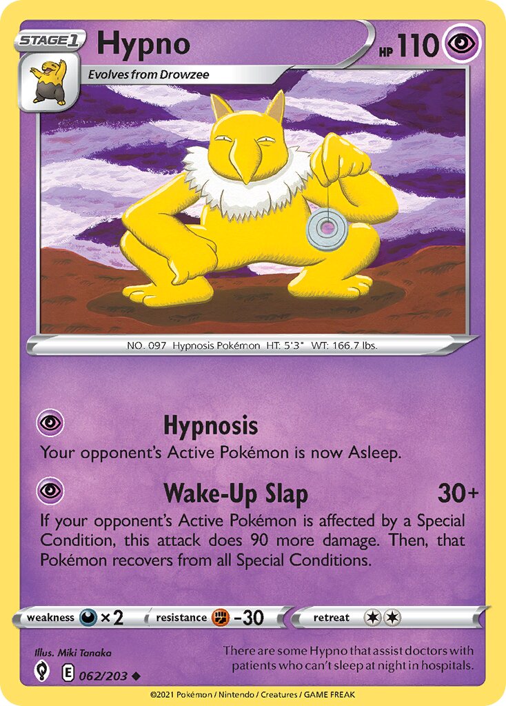 Hypno 062/203 — Evolving Skies (English Pokémon TCG card)