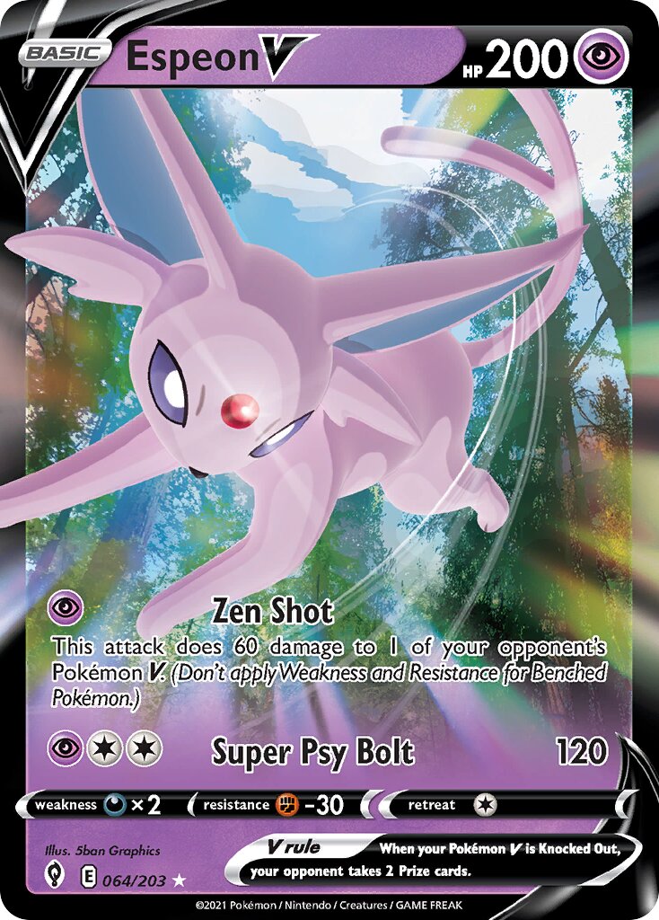 Espeon V 064/203 — Evolving Skies (English Pokémon TCG card)