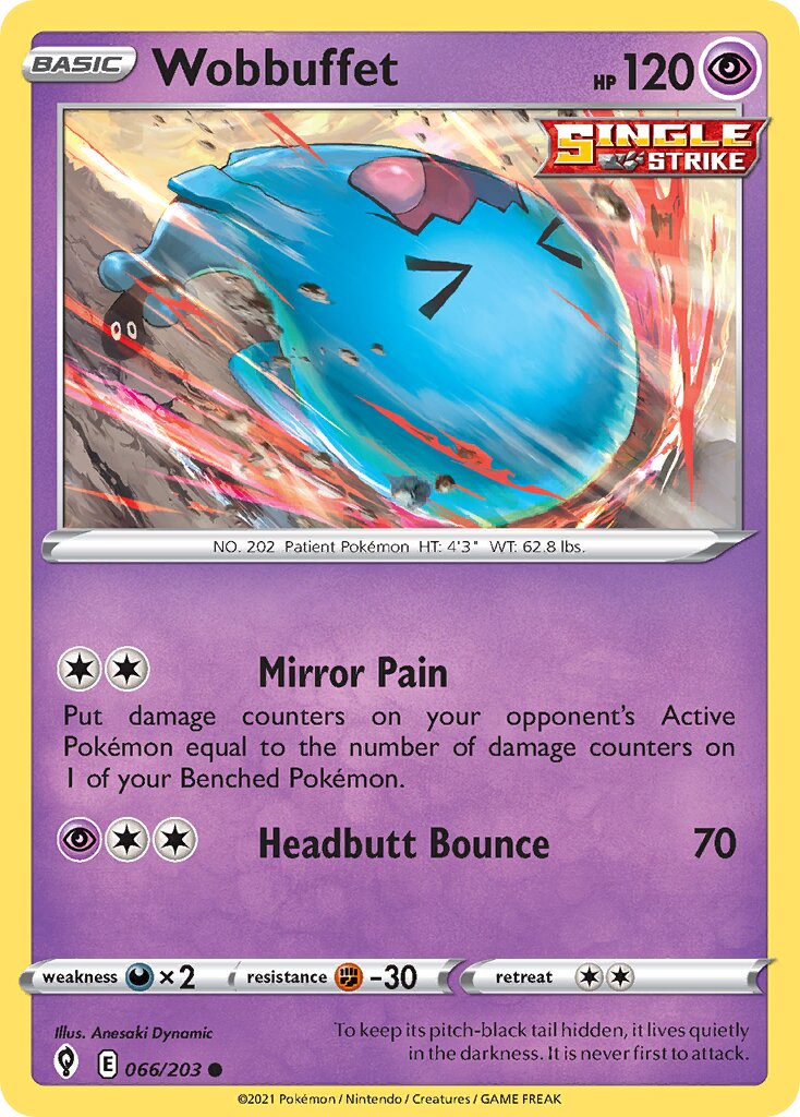 Wobbuffet 066/203 — Evolving Skies (English Pokémon TCG card)