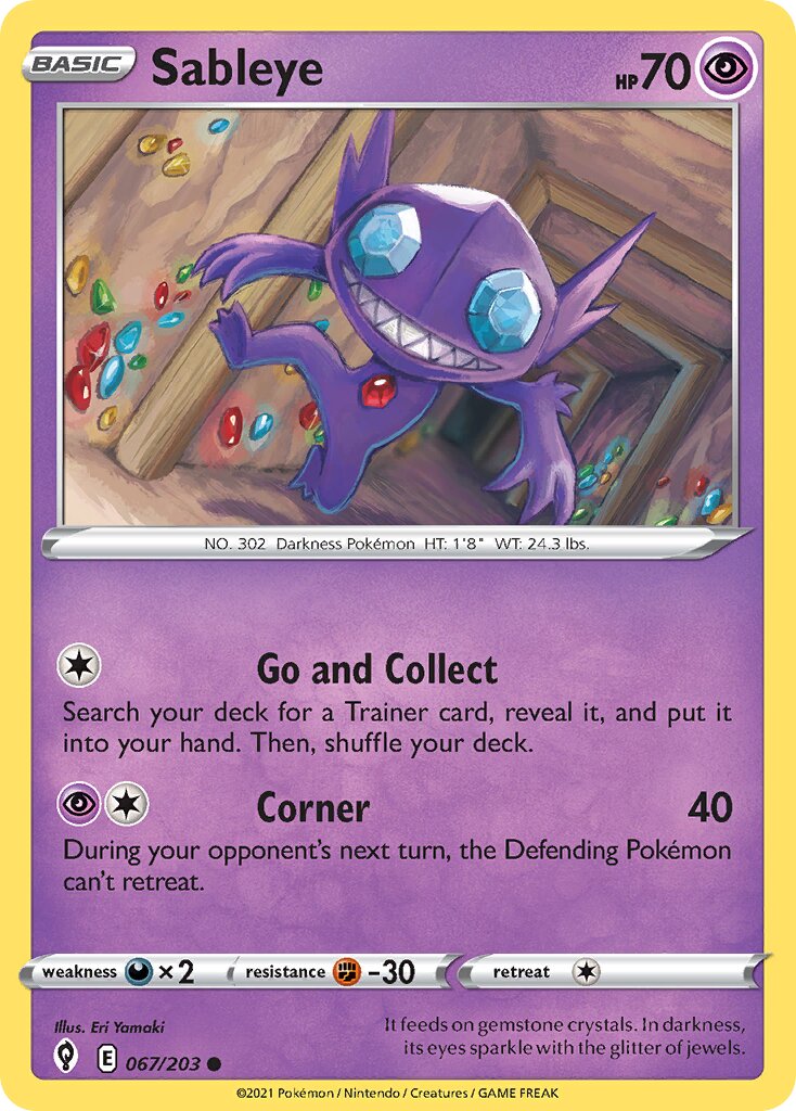 Sableye 067/203 — Evolving Skies (English Pokémon TCG card)