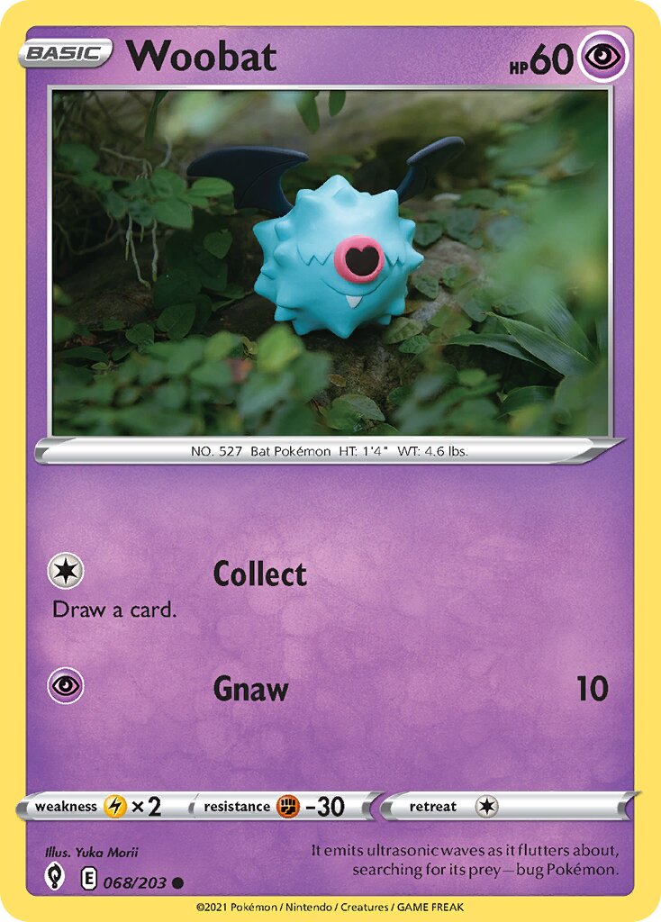 Woobat 068/203 — Evolving Skies (English Pokémon TCG card)