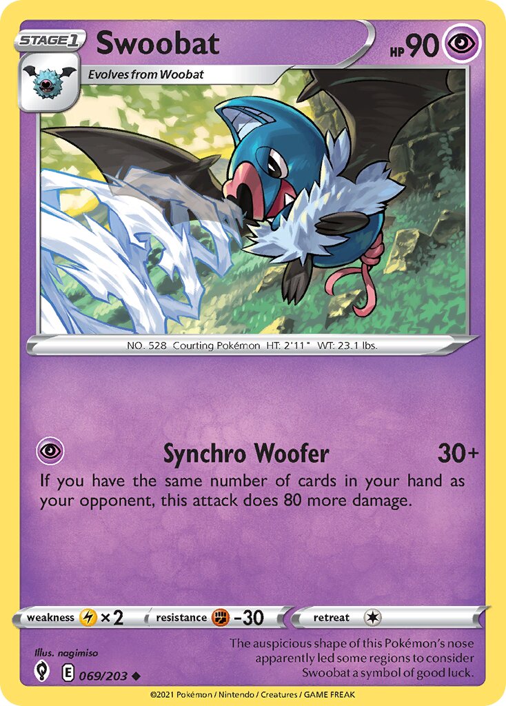 Swoobat 069/203 — Evolving Skies (English Pokémon TCG card)