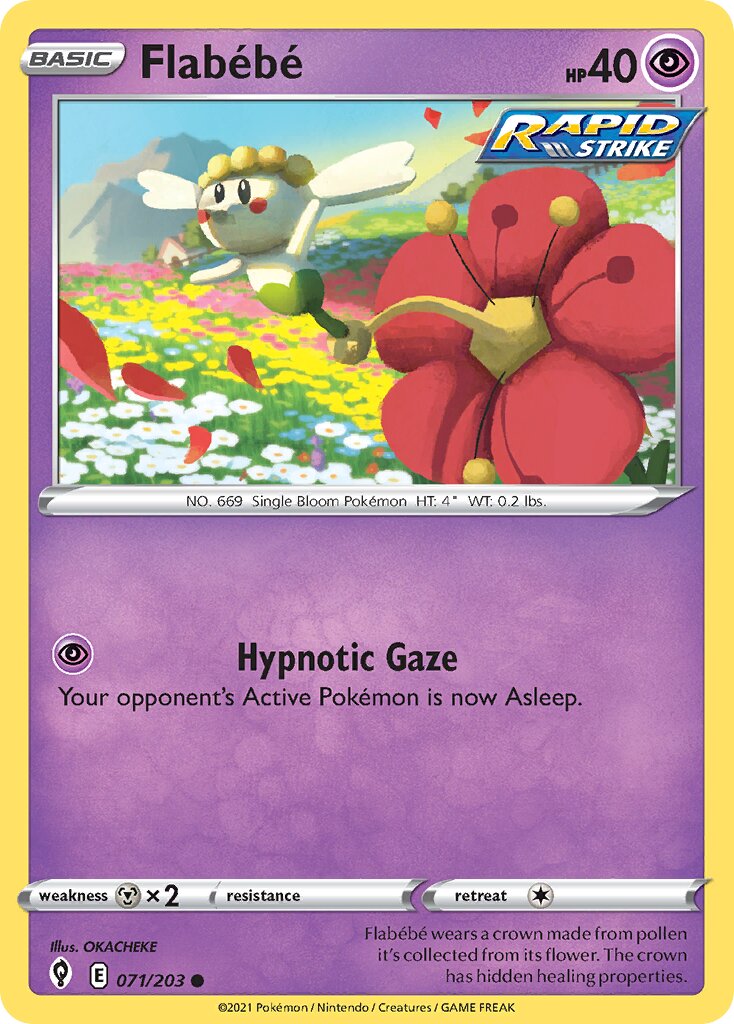 Flabébé 071/203 — Evolving Skies (English Pokémon TCG card)