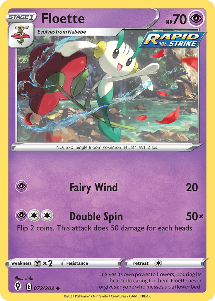 Floette 072/203 — Evolving Skies (English Pokémon TCG card)