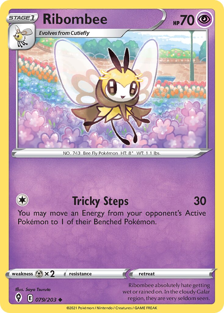 Ribombee 079/203 — Evolving Skies (English Pokémon TCG card)