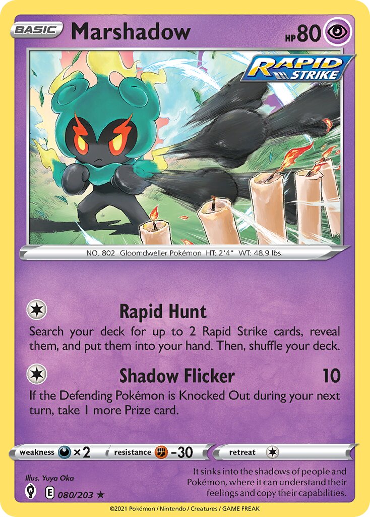Marshadow 080/203 — Evolving Skies (English Pokémon TCG card)