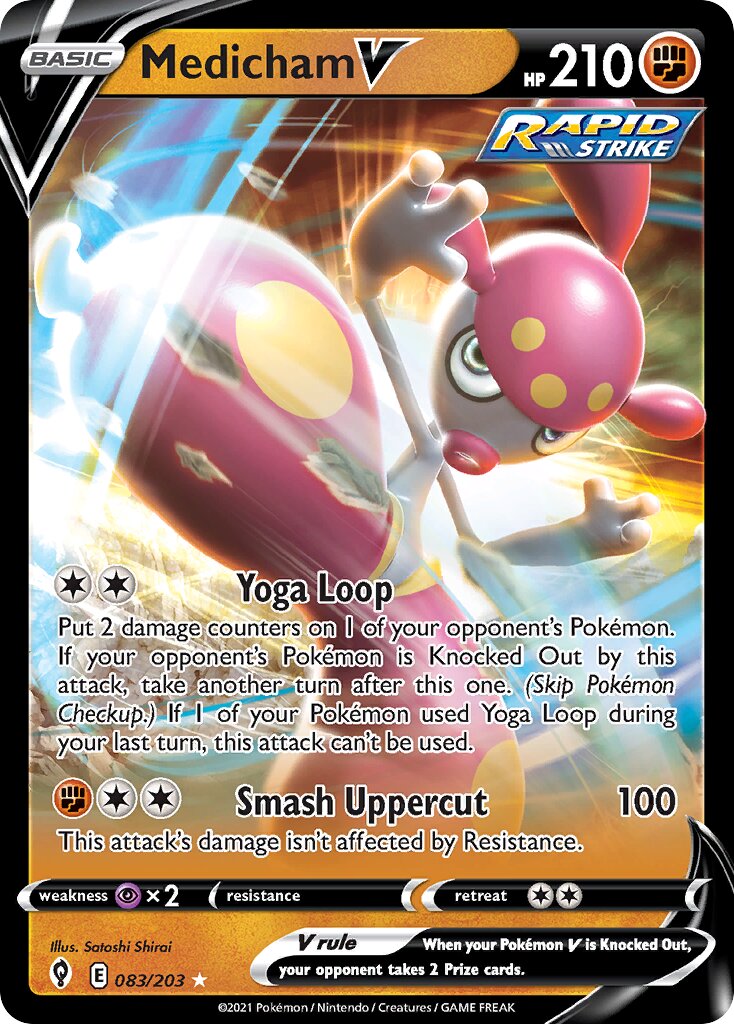 Medicham V 083/203 — Evolving Skies (English Pokémon TCG card)