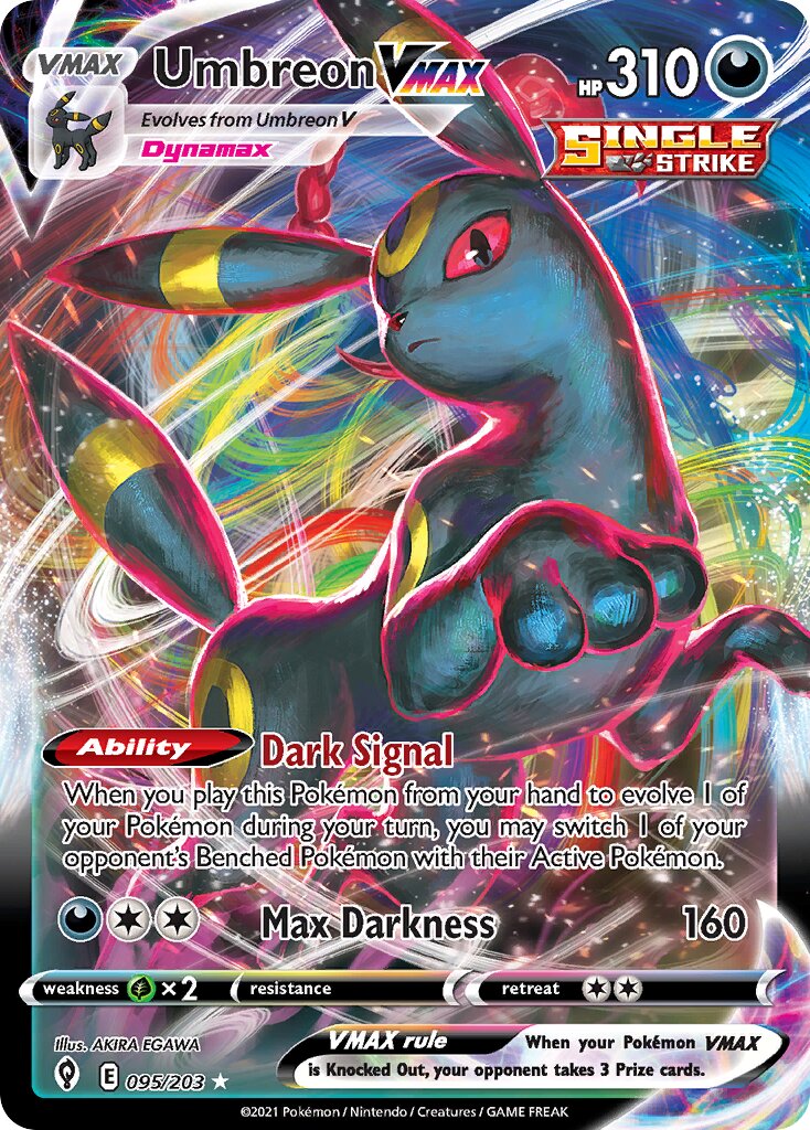 Umbreon VMAX 095/203 — Evolving Skies (English Pokémon TCG card)