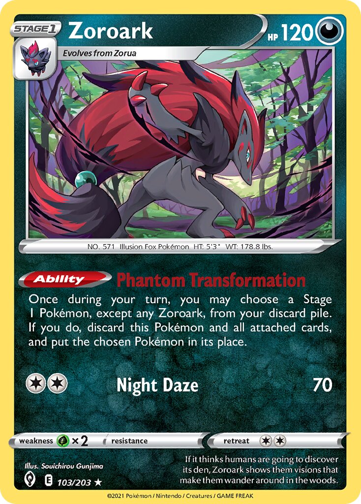Zoroark 103/203 — Evolving Skies (English Pokémon TCG card)