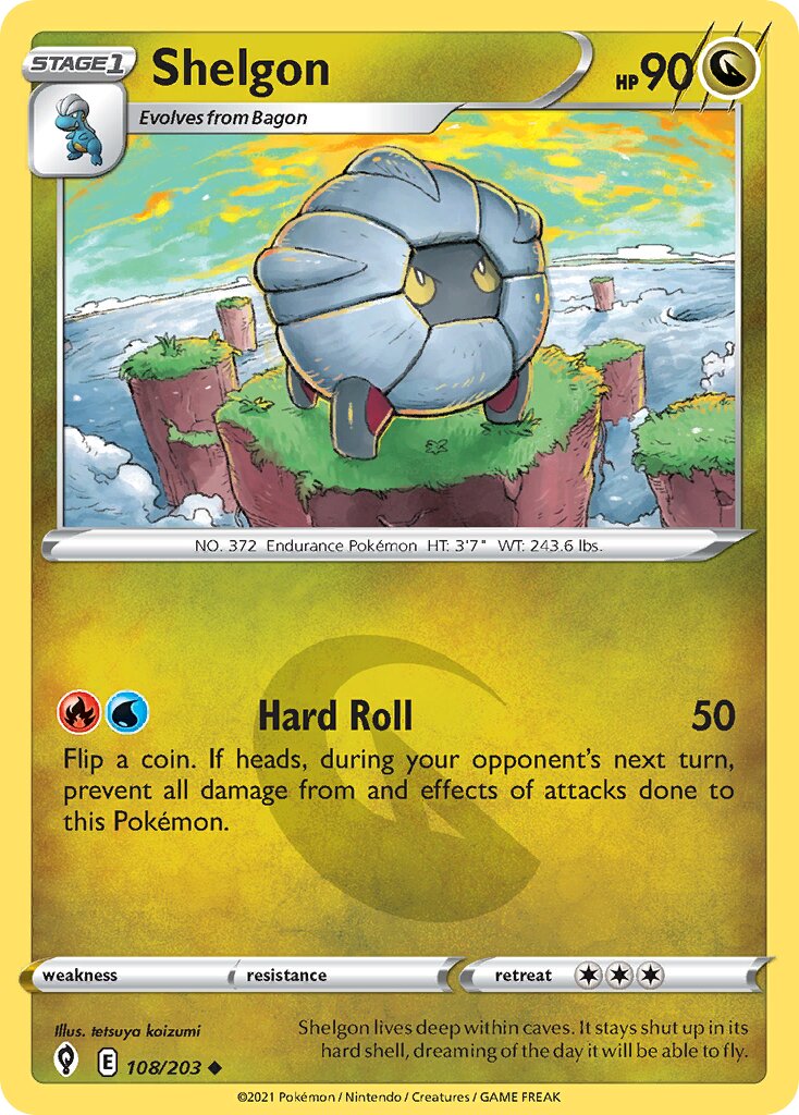 Shelgon 108/203 — Evolving Skies (English Pokémon TCG card)