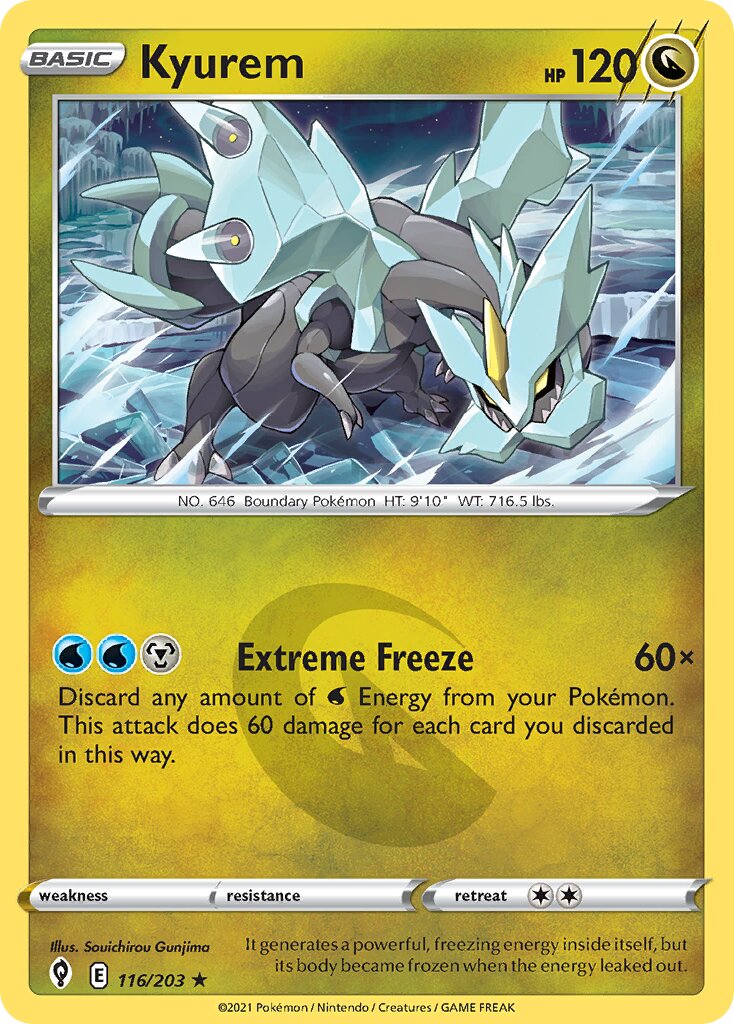 Kyurem 116/203 — Evolving Skies (English Pokémon TCG card)