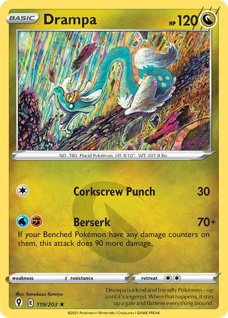 Drampa 119/203 — Evolving Skies (English Pokémon TCG card)