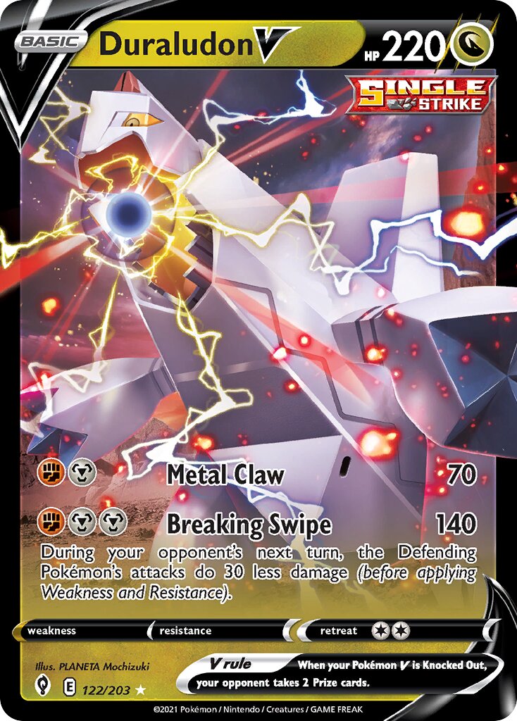 Duraludon V 122/203 — Evolving Skies (English Pokémon TCG card)