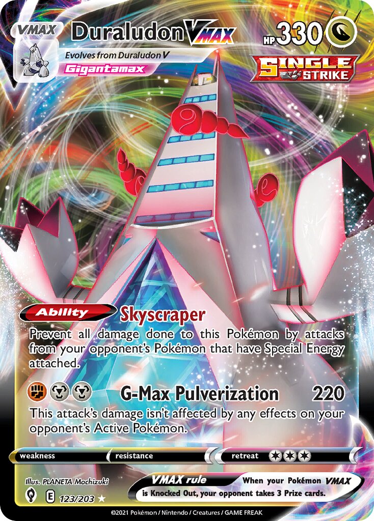 Duraludon VMAX 123/203 — Evolving Skies (English Pokémon TCG card)