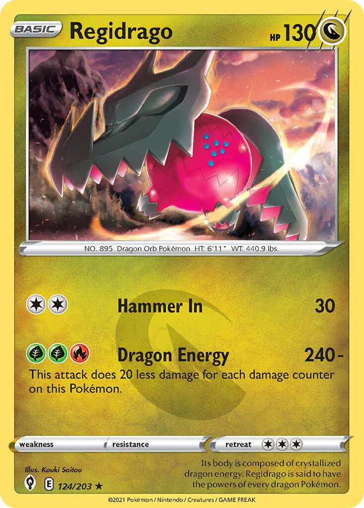 Regidrago 124/203 — Evolving Skies (English Pokémon TCG card)