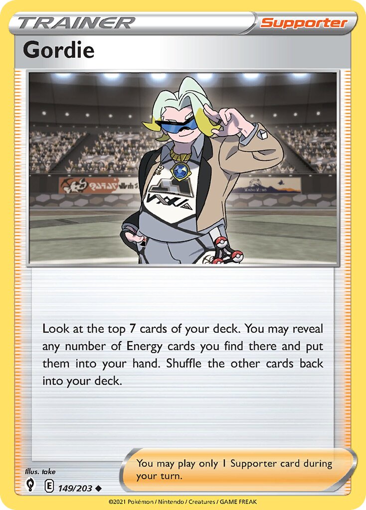 Gordie 149/203 — Evolving Skies (English Pokémon TCG card)