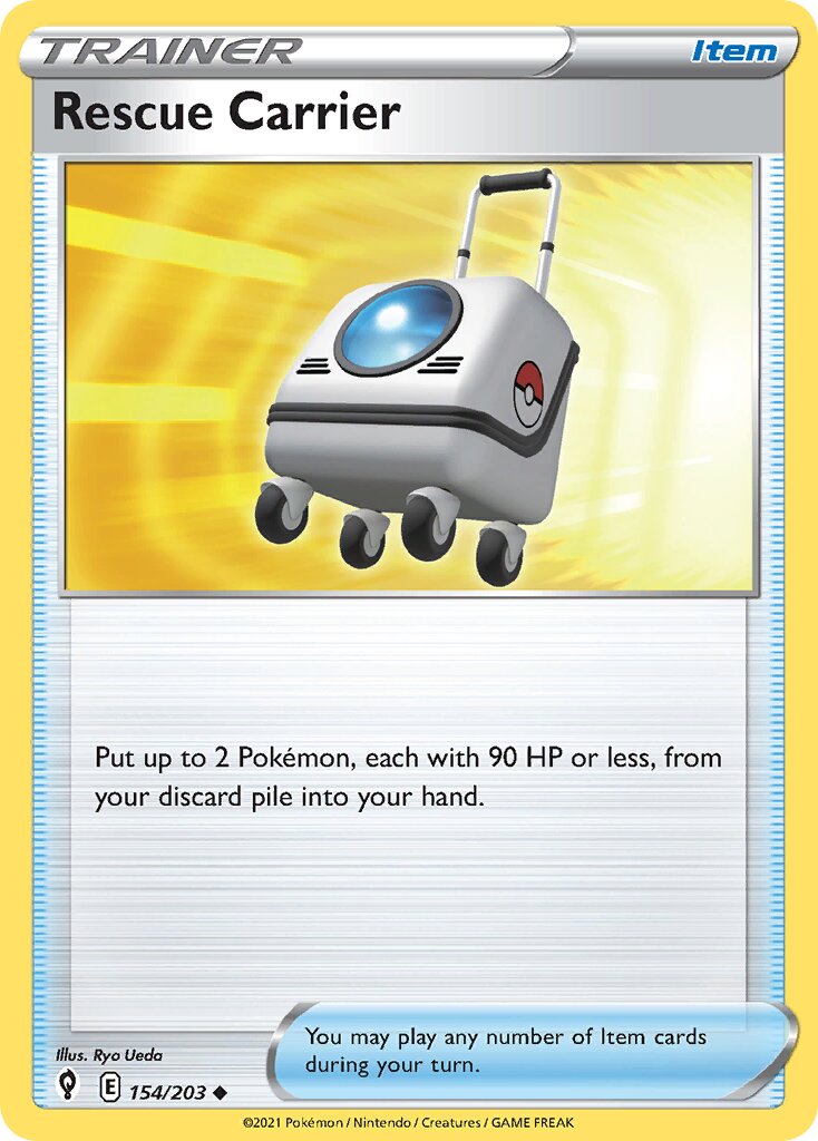 Rescue Carrier 154/203 — Evolving Skies (English Pokémon TCG card)