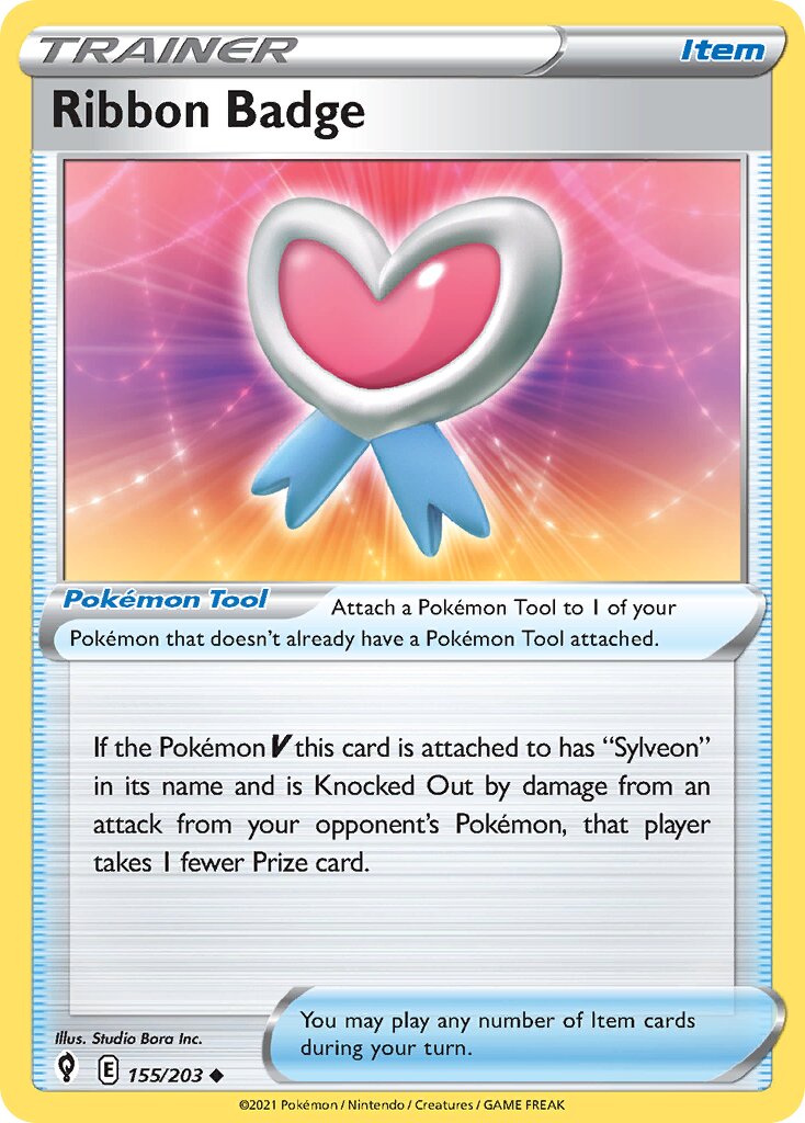 Ribbon Badge 155/203 — Evolving Skies (English Pokémon TCG card)
