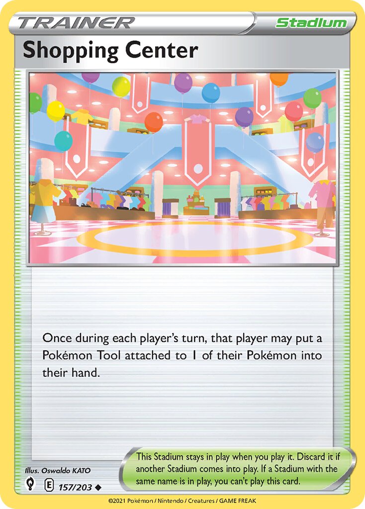 Shopping Center 157/203 — Evolving Skies (English Pokémon TCG card)