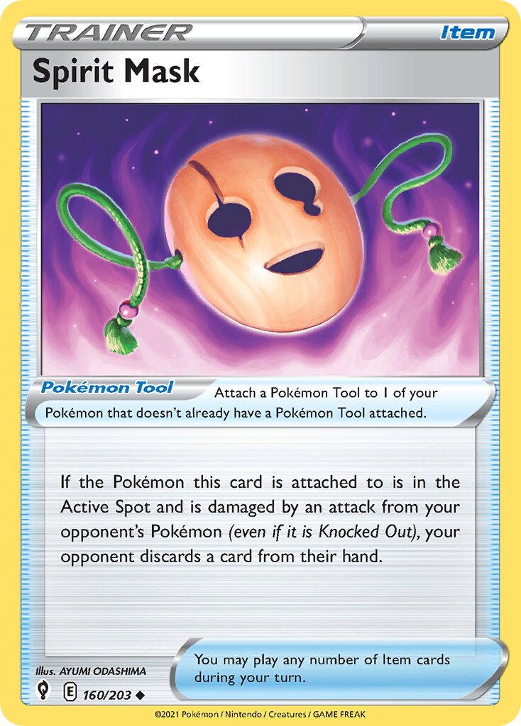 Spirit Mask 160/203 — Evolving Skies (English Pokémon TCG card)