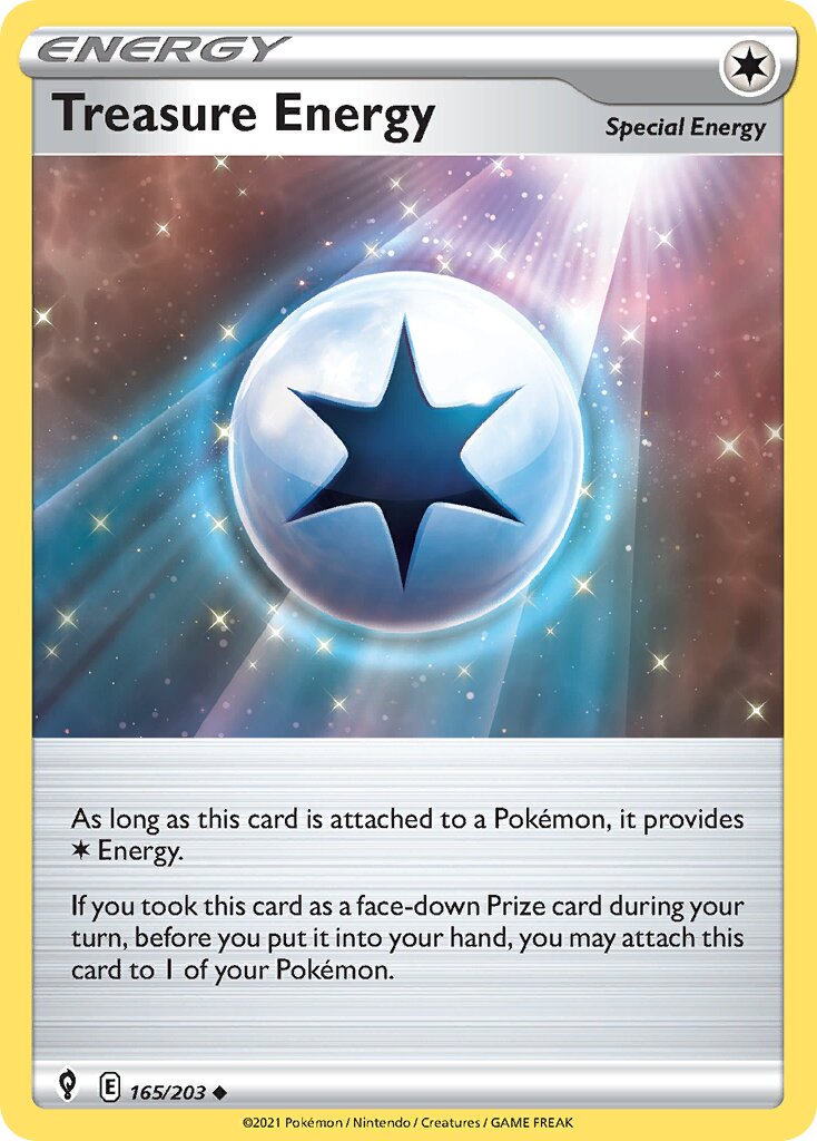 Treasure Energy 165/203 — Evolving Skies (English Pokémon TCG card)
