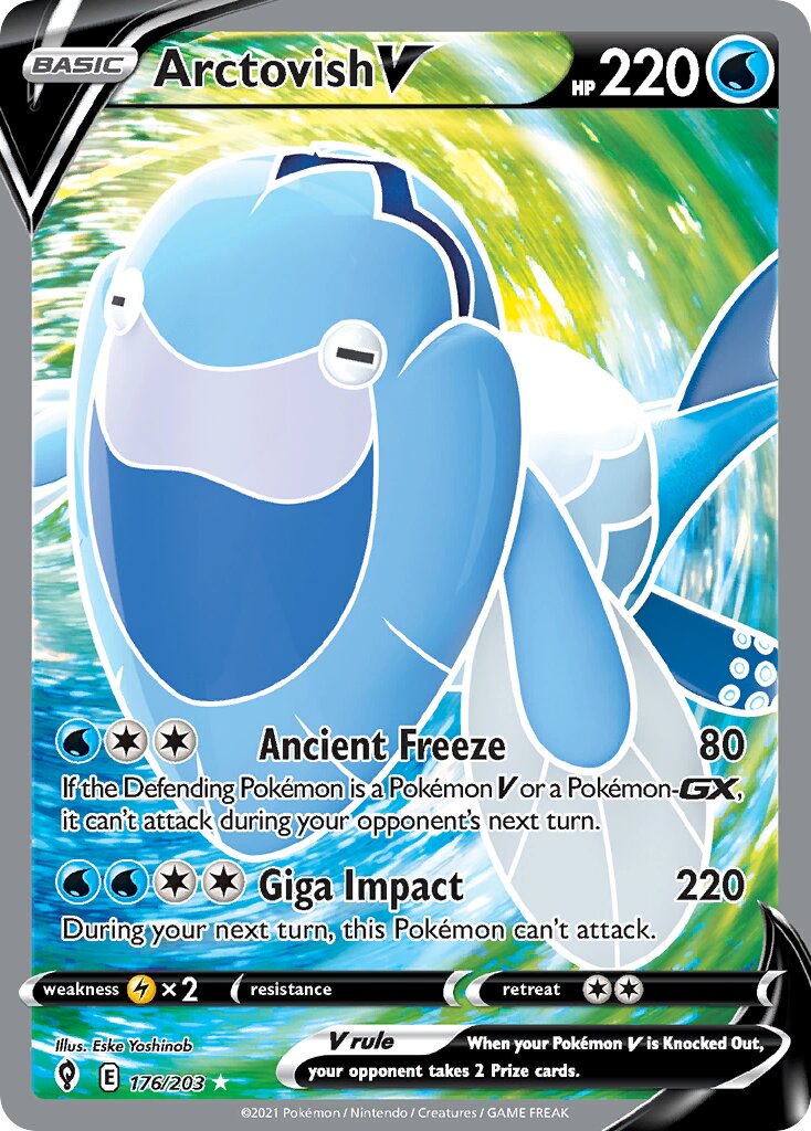 Arctovish V 176/203 — Evolving Skies (English Pokémon TCG card)