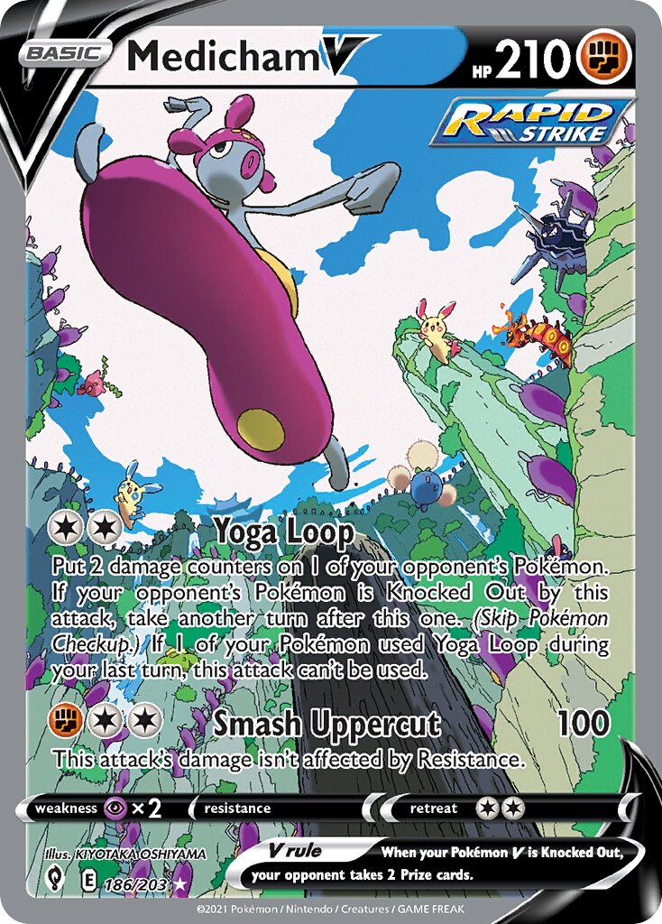 Medicham V 186/203 — Evolving Skies (English Pokémon TCG card)