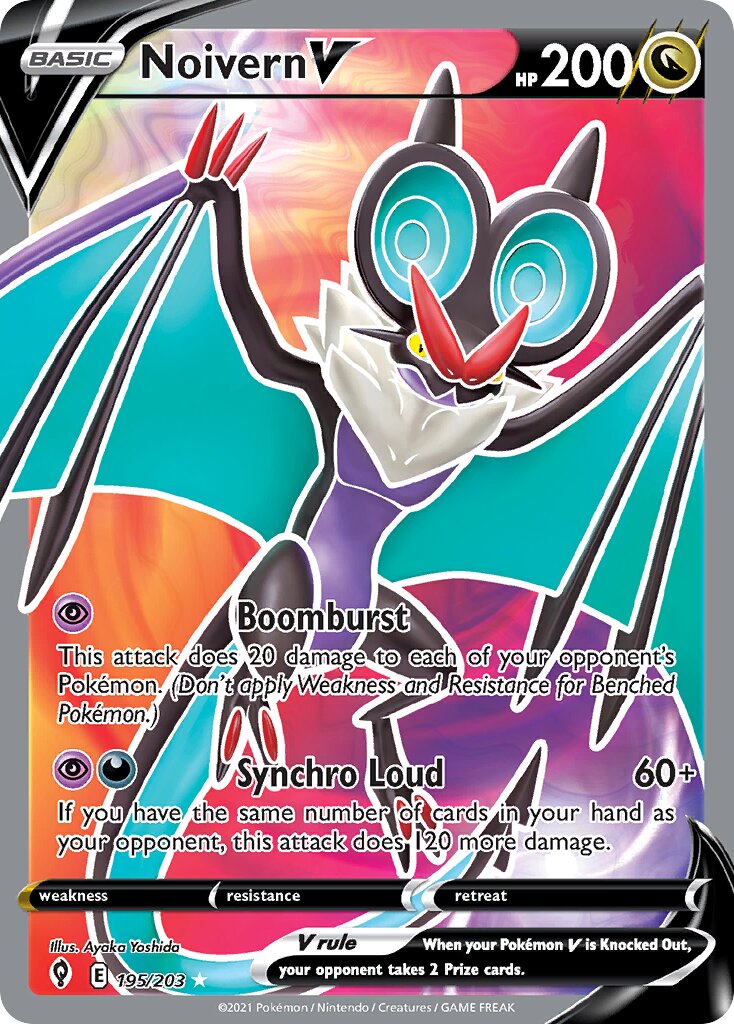 Noivern V 195/203 — Evolving Skies (English Pokémon TCG card)