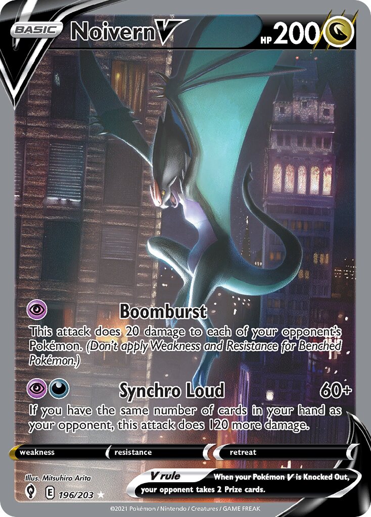 Noivern V 196/203 — Evolving Skies (English Pokémon TCG card)