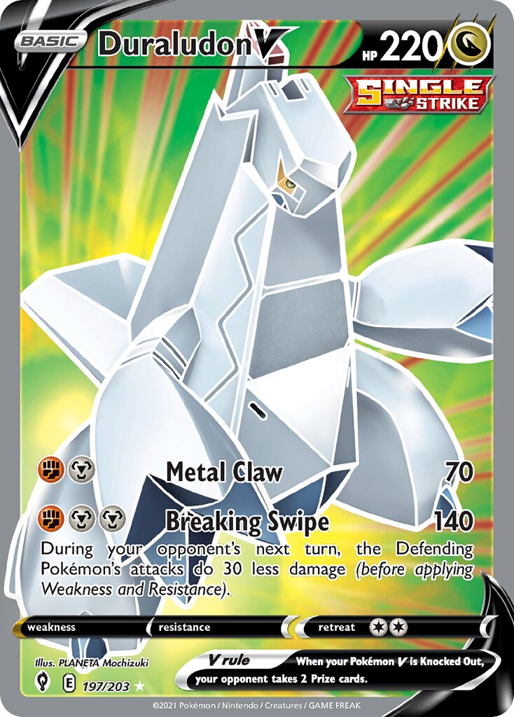 Duraludon V 197/203 — Evolving Skies (English Pokémon TCG card)