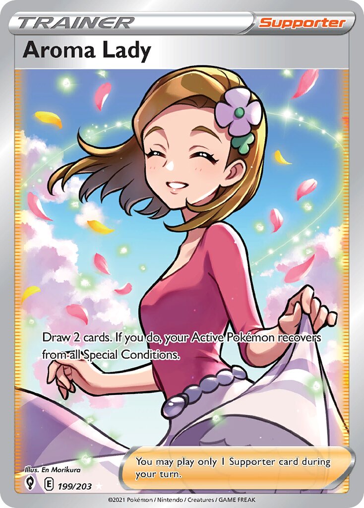 Aroma Lady 199/203 — Evolving Skies (English Pokémon TCG card)