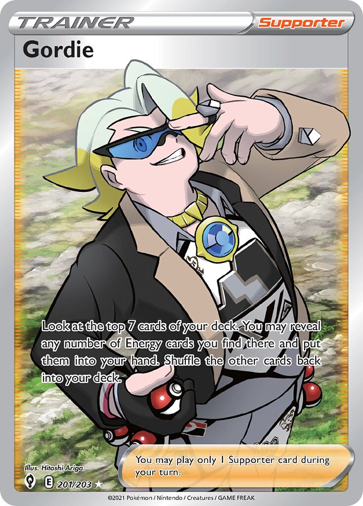 Gordie 201/203 — Evolving Skies (English Pokémon TCG card)