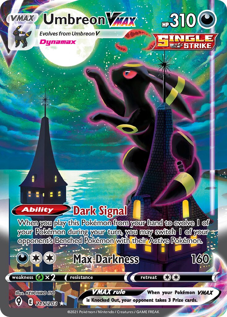 Umbreon VMAX 215/203 — Evolving Skies (English Pokémon TCG card)