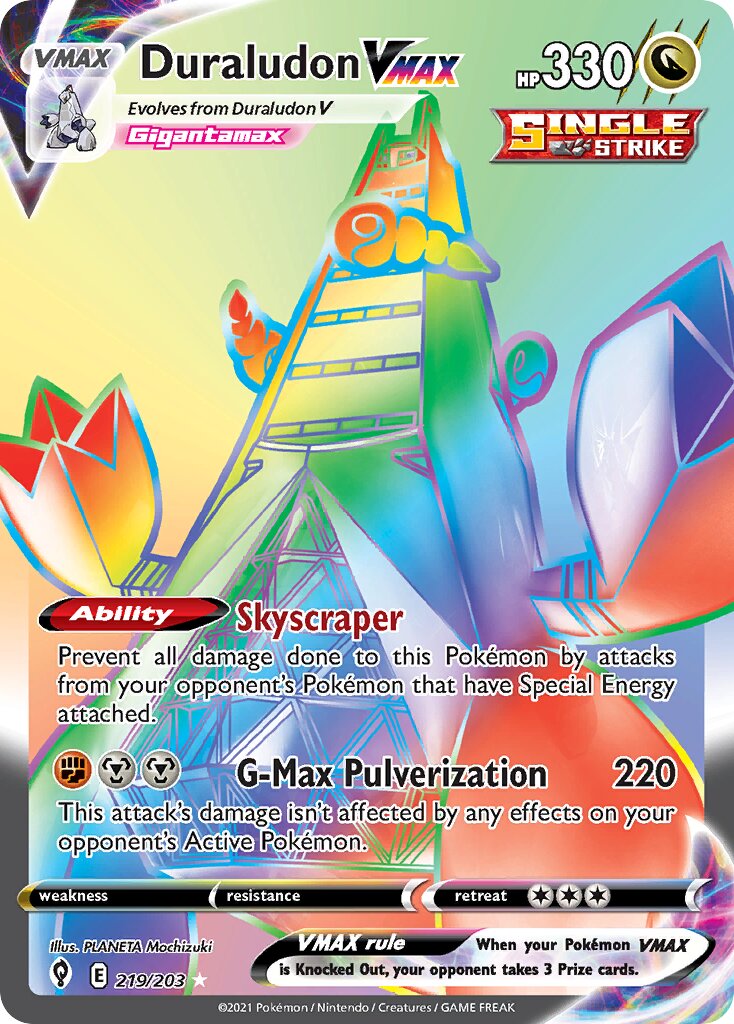 Duraludon VMAX 219/203 — Evolving Skies (English Pokémon TCG card)