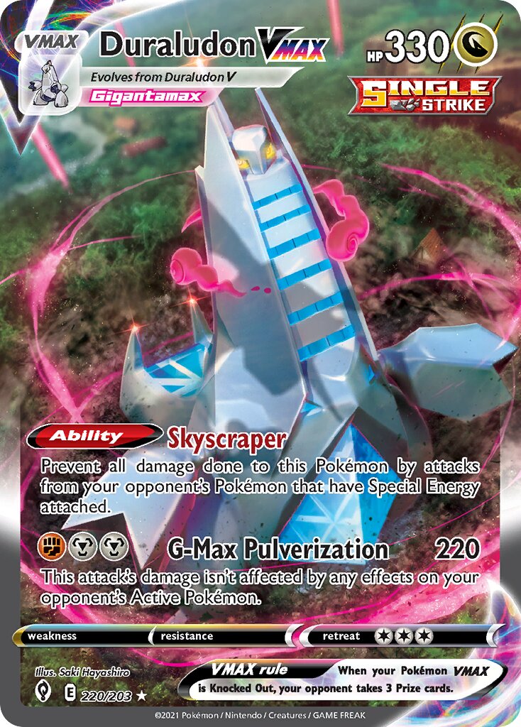 Duraludon VMAX 220/203 — Evolving Skies (English Pokémon TCG card)