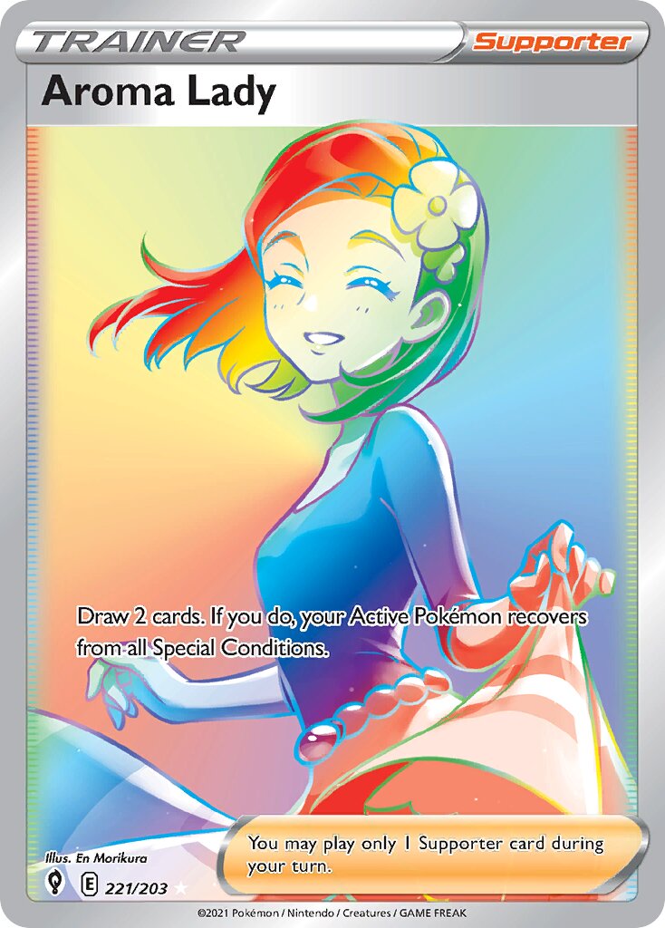 Aroma Lady 221/203 — Evolving Skies (English Pokémon TCG card)
