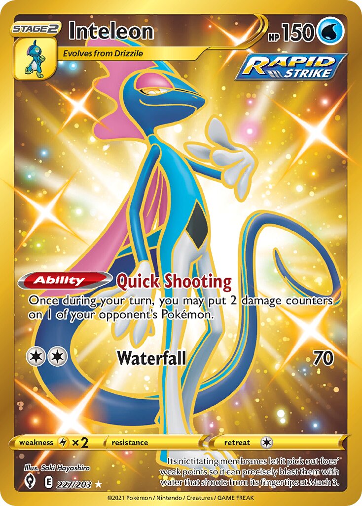 Inteleon 227/203 — Evolving Skies (English Pokémon TCG card)
