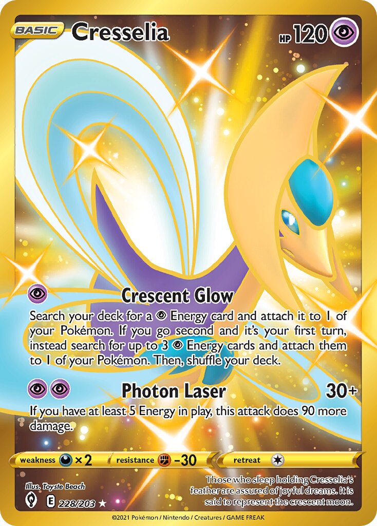 Cresselia 228/203 — Evolving Skies (English Pokémon TCG card)