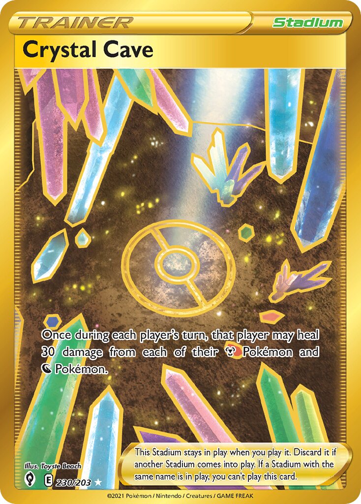 Crystal Cave 230/203 — Evolving Skies (English Pokémon TCG card)