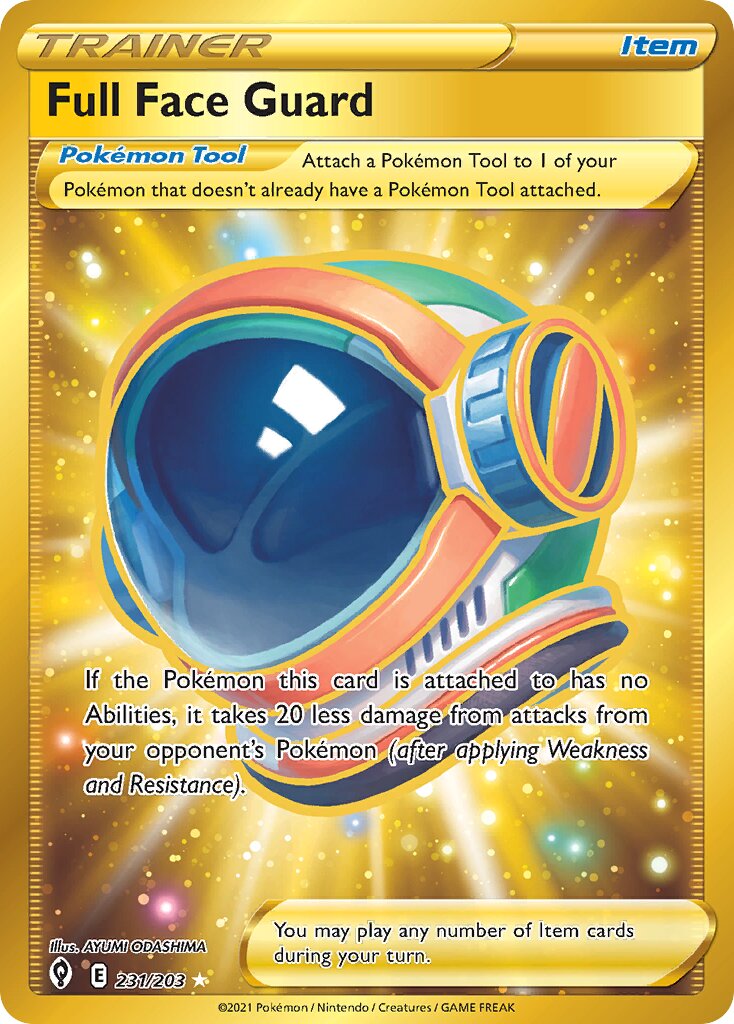 Full Face Guard 231/203 — Evolving Skies (English Pokémon TCG card)