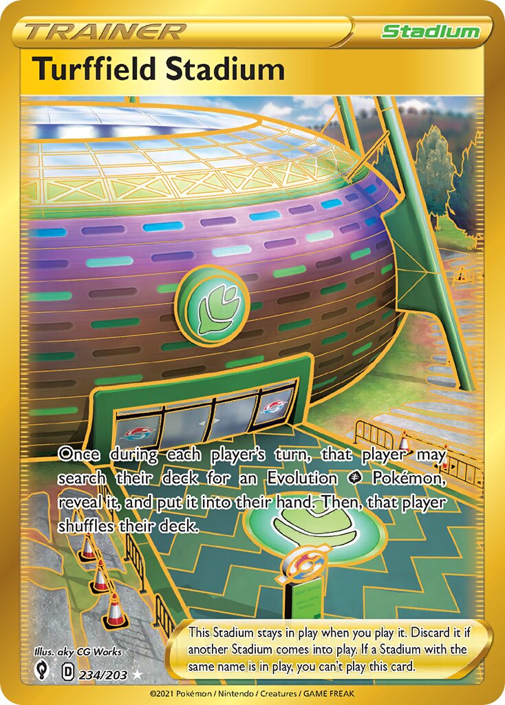 Turffield Stadium 234/203 — Evolving Skies (English Pokémon TCG card)